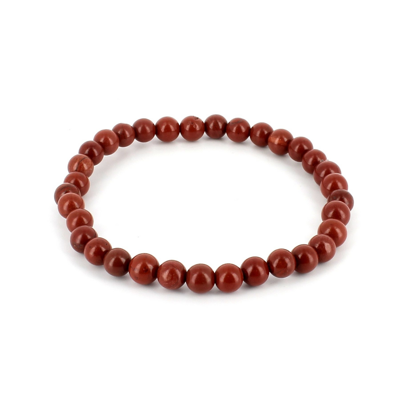 Pulsera de Jaspe Rojo en esfera (6mm)