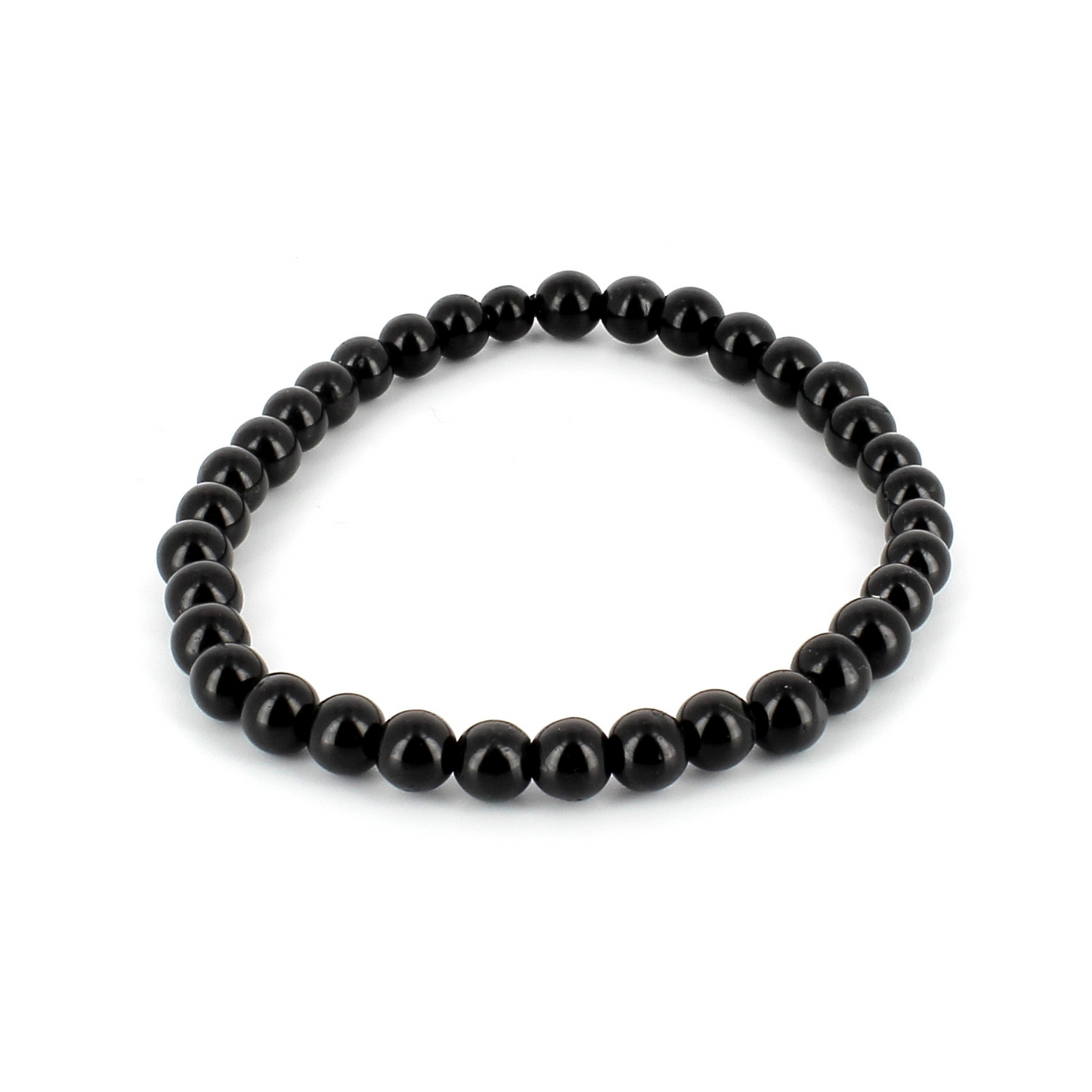 Pulsera de Turmalina Negra en esfera (6mm)