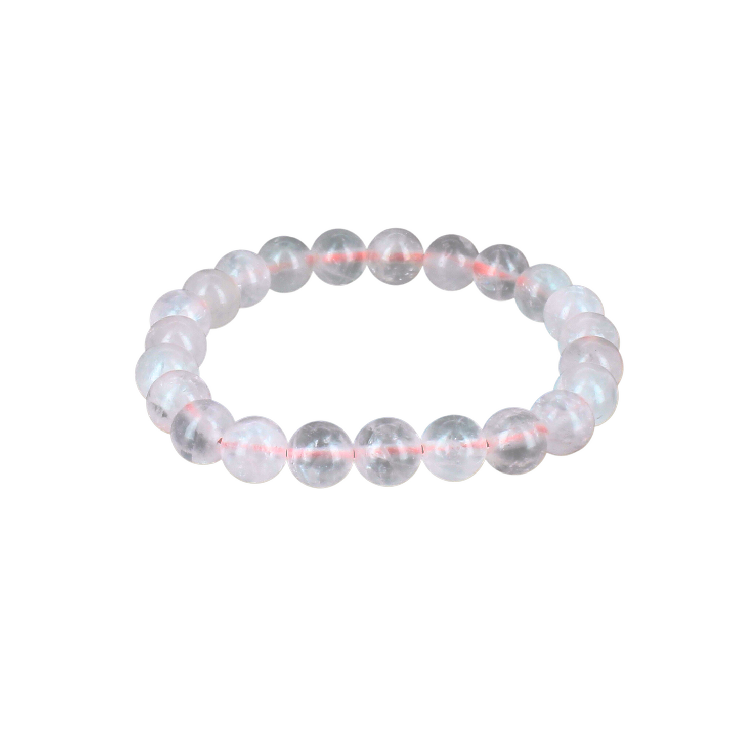 Pulsera de Cuarzo Rosa en esfera (10mm)